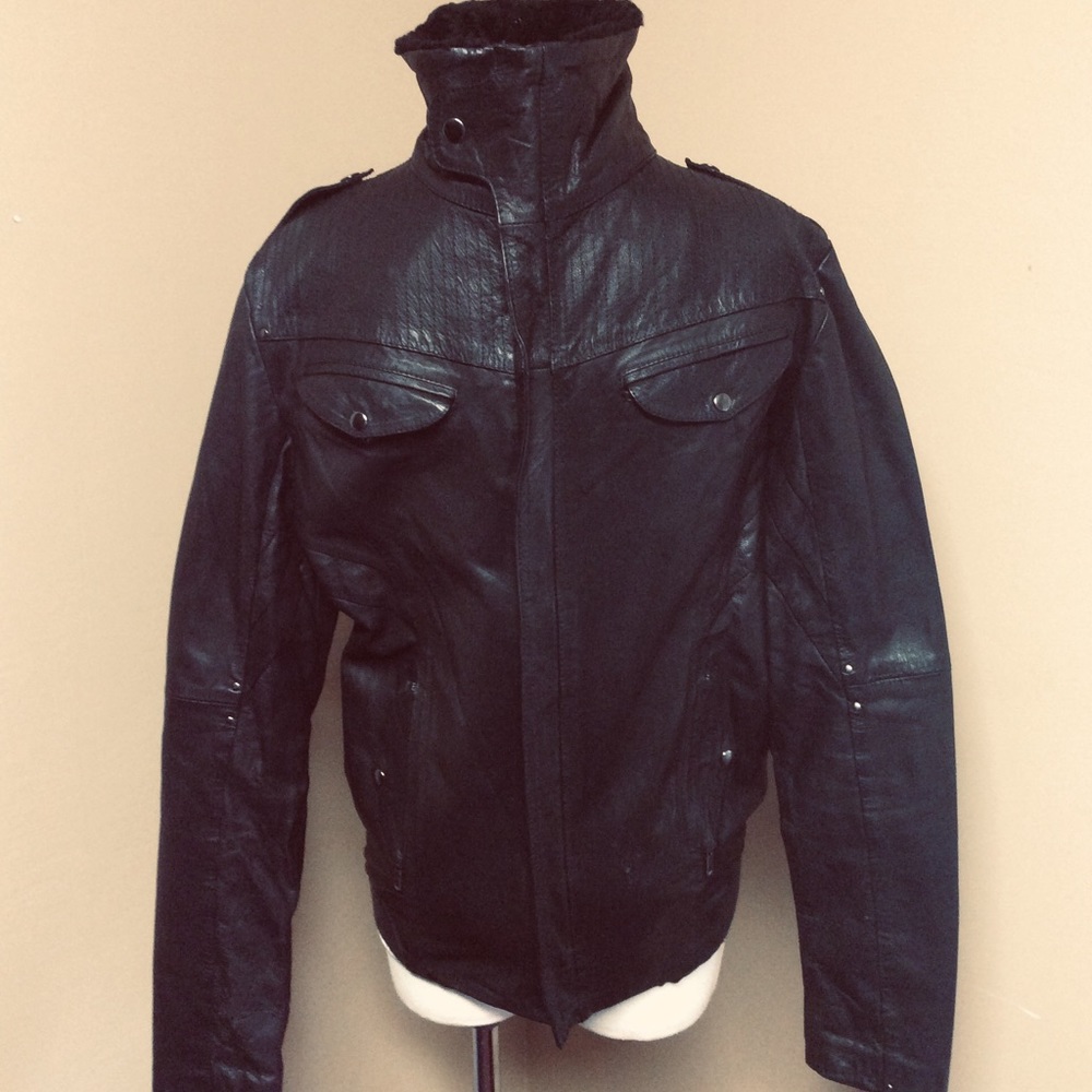 Men’s Skingraft leather jacket Sz M